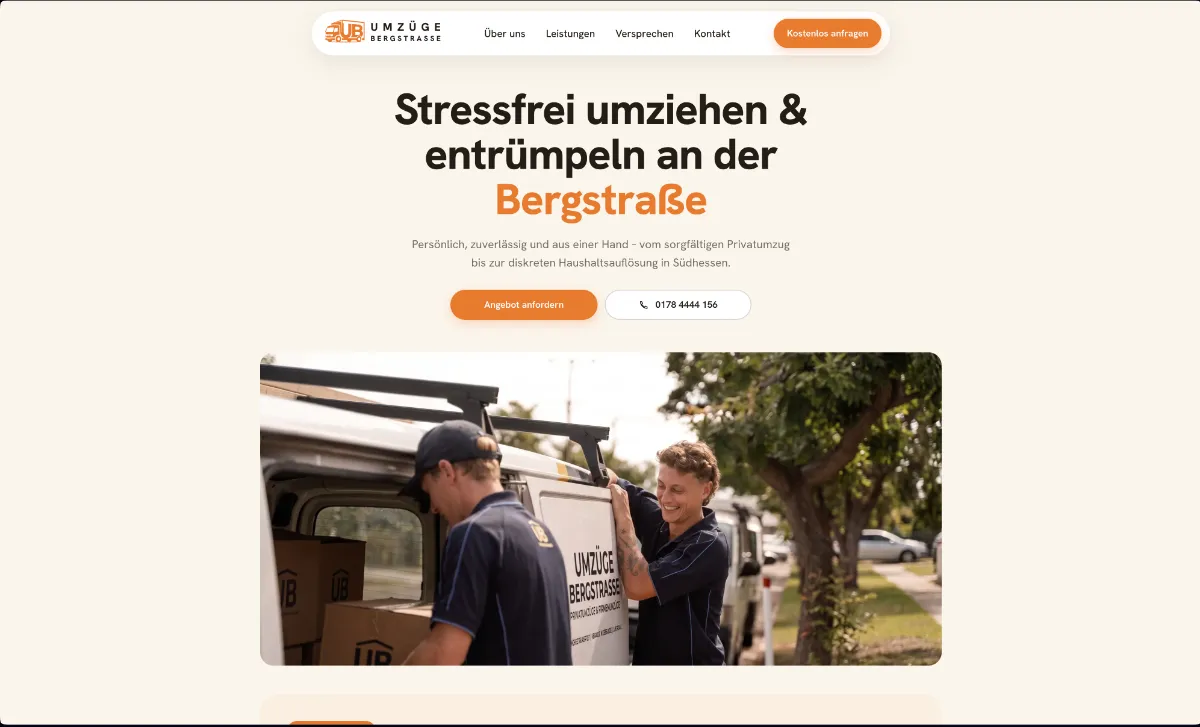 Startseite von Umzüge Bergstraße