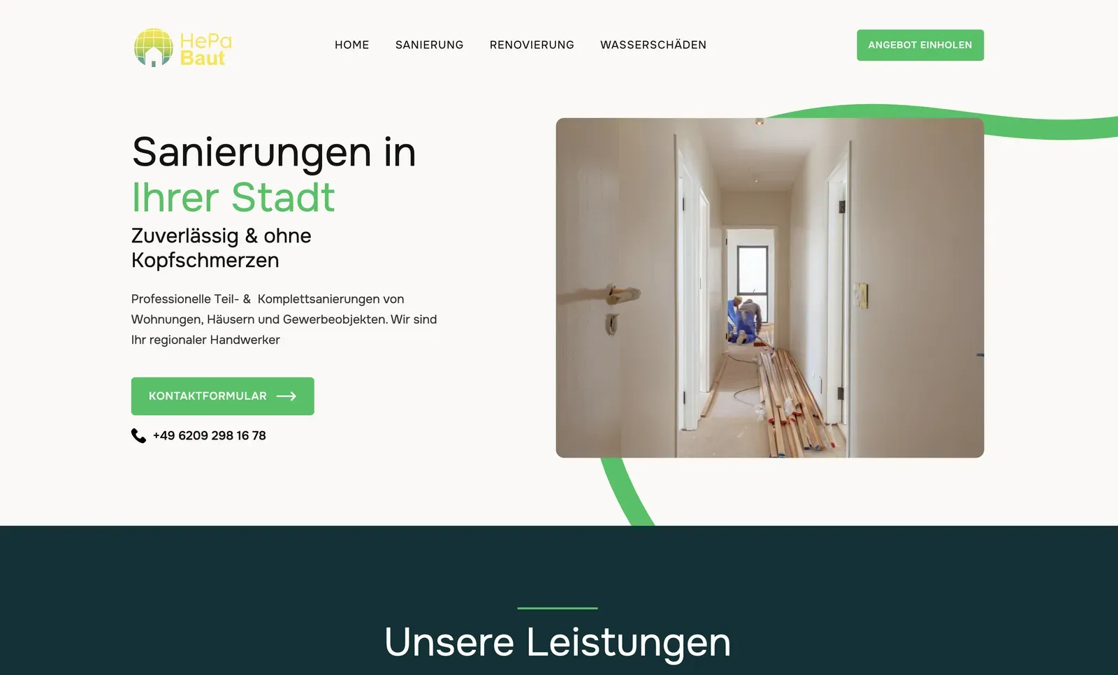 Startseite von HEPA Baut