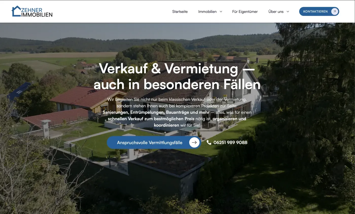 Startseite von Zehner Immobilien